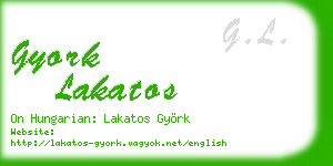 gyork lakatos business card